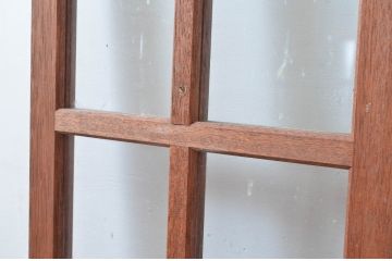 アンティーク建具　レトロな雰囲気漂う両開き扉1対2枚セット (ガラス扉、ドア)(R-081583)