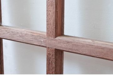 アンティーク建具　レトロな雰囲気漂う両開き扉1対2枚セット (ガラス扉、ドア)(R-081584)