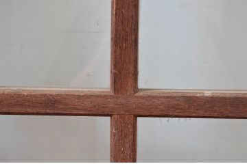 アンティーク建具　レトロな雰囲気漂う両開き扉1対2枚セット (ガラス扉、ドア)(R-081584)