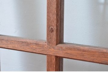 アンティーク建具　レトロな雰囲気漂う両開き扉1対2枚セット (ガラス扉、ドア)(R-081584)