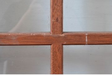 アンティーク建具　レトロな雰囲気漂う両開き扉1対2枚セット (ガラス扉、ドア)(R-081584)