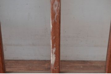 アンティーク建具　レトロな雰囲気漂う両開き扉1対2枚セット (ガラス扉、ドア)(R-081584)