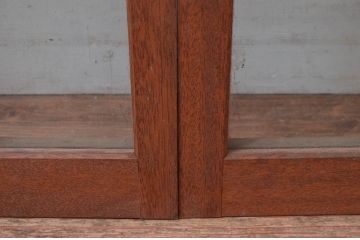 アンティーク建具　レトロな雰囲気漂う両開き扉1対2枚セット (ガラス扉、ドア)(R-081584)