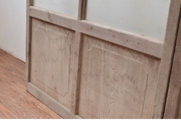 アンティーク建具　腰板のデザインが良いガラス戸2枚セット(引き戸)(R-081587)