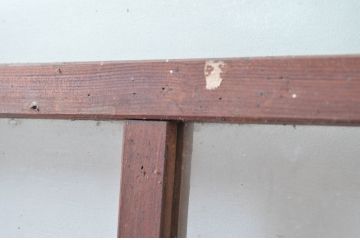 アンティーク建具　腰板のデザインが良いガラス戸2枚セット(引き戸)(R-081587)