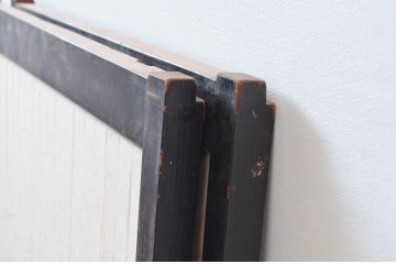 アンティーク建具　和モダンな空間を演出する障子入り書院戸2枚セット(障子戸、窓、引き戸)(R-081588)