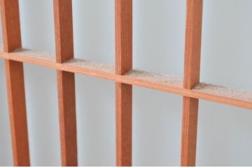 アンティーク建具　片面ガラス　シンプルな佇まいが落ち着きのある空間を演出する書院戸4枚セット(窓、引き戸、ガラス戸)(R-081590)