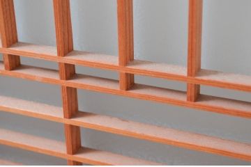 アンティーク建具　片面ガラス　シンプルな佇まいが落ち着きのある空間を演出する書院戸4枚セット(窓、引き戸、ガラス戸)(R-081590)