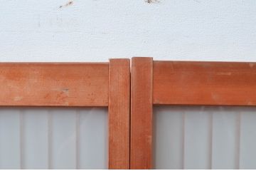 アンティーク建具　片面ガラス　シンプルな佇まいが落ち着きのある空間を演出する書院戸4枚セット(窓、引き戸、ガラス戸)(R-081590)