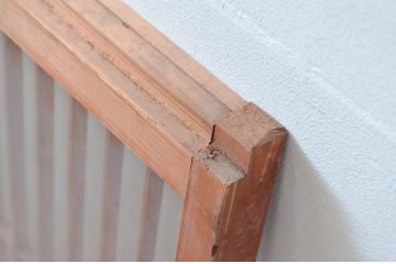 ビンテージ建具　両面ガラス　和モダンな空間を演出する書院戸2枚セット(窓、引き戸、ガラス戸、ヴィンテージ)(R-081591)
