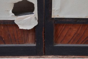 アンティーク建具　上質な和の空間を演出する組子入り書院戸4枚セット(引き戸、障子戸、窓)(R-081593)
