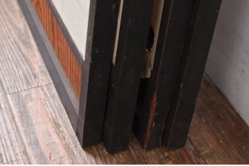 アンティーク建具　上質な和の空間を演出する組子入り書院戸4枚セット(引き戸、障子戸、窓)(R-081593)