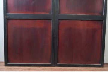 アンティーク建具　和モダンな空間を演出する帯戸2枚セット(引き戸、板戸)(R-081594)