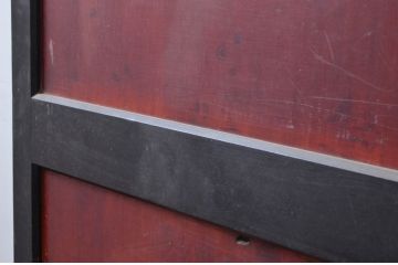 アンティーク建具　和モダンな空間を演出する帯戸2枚セット(引き戸、板戸)(R-081594)