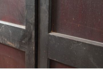 アンティーク建具　古民家風インテリアにおすすめの帯戸4枚セット(板戸、引き戸)(R-081595)