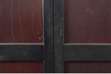 アンティーク建具　古民家風インテリアにおすすめの帯戸4枚セット(板戸、引き戸)(R-081595)