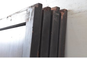 アンティーク建具　古民家風インテリアにおすすめの帯戸4枚セット(板戸、引き戸)(R-081595)