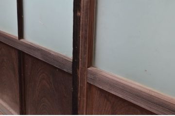 アンティーク建具　大正ロマンなお部屋に取り入れたいガラス戸4枚セット(引き戸)(R-081600)