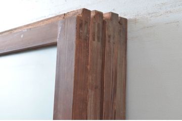 アンティーク建具　大正ロマンなお部屋に取り入れたいガラス戸4枚セット(引き戸)(R-081600)