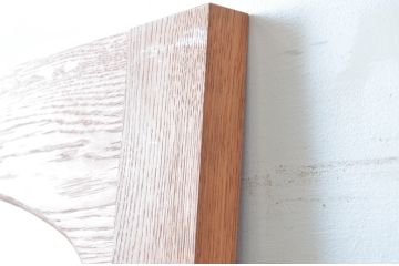 中古　美品　職人手作り　楢(ナラ)材　アーチ型のデザインがおしゃれな引き戸1枚(ガラス戸、建具)(R-081604)