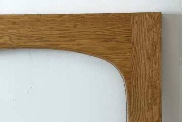 中古建具　美品　職人手作り　楢(ナラ)材　アーチ型のデザインがおしゃれな引き戸1枚　(R-081604)