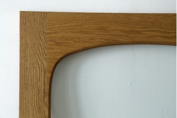 中古建具　美品　職人手作り　楢(ナラ)材　アーチ型のデザインがおしゃれな引き戸1枚　(R-081604)