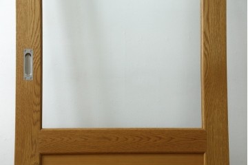 中古建具　美品　職人手作り　楢(ナラ)材　アーチ型のデザインがおしゃれな引き戸1枚　(R-081604)
