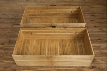 和製アンティーク　総桐(キリ)材　品のある丸金具が和モダンな雰囲気を醸し出す時代箪笥ローボード(和タンス、衣装箪笥、収納たんす、桐箪笥、桐たんす、引き出し、ローチェスト、テレビ台、テレビボード)(R-081623)