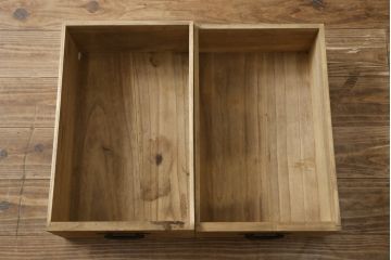 和製アンティーク　総桐(キリ)材　品のある丸金具が和モダンな雰囲気を醸し出す時代箪笥ローボード(和タンス、衣装箪笥、収納たんす、桐箪笥、桐たんす、引き出し、ローチェスト、テレビ台、テレビボード)(R-081624)
