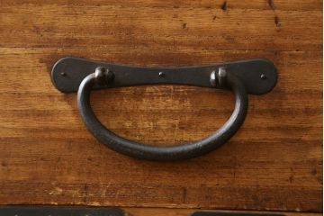 和製アンティーク　総桐(キリ)材　品のある丸金具が和モダンな雰囲気を醸し出す時代箪笥ローボード(和タンス、衣装箪笥、収納たんす、桐箪笥、桐たんす、引き出し、ローチェスト、テレビ台、テレビボード)(R-081624)