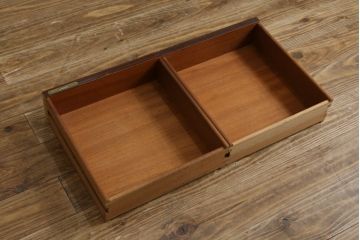 北欧ビンテージ　美品　温もり溢れるローズウッド材のパートナーデスク(ワークデスク、在宅ワーク、在宅用、オフィスデスク、両袖机、ヴィンテージ)(R-081625)