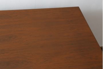 北欧ビンテージ　美品　温もり溢れるローズウッド材のパートナーデスク(ワークデスク、在宅ワーク、在宅用、オフィスデスク、両袖机、ヴィンテージ)(R-081625)