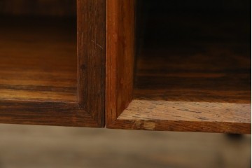 北欧ビンテージ　美品　温もり溢れるローズウッド材のパートナーデスク(ワークデスク、在宅ワーク、在宅用、オフィスデスク、両袖机、ヴィンテージ)(R-081625)