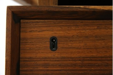 北欧ビンテージ　美品　温もり溢れるローズウッド材のパートナーデスク(ワークデスク、在宅ワーク、在宅用、オフィスデスク、両袖机、ヴィンテージ)(R-081625)