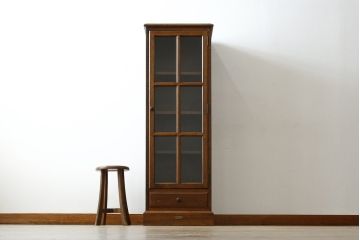 中古　美品!!　カントリーハウス　Brugge(ブルージュ)　シンプルなデザインで取り入れやすいブックケース(本箱、本棚、書棚、収納棚、戸棚、キャビネット、飾り棚)(R-081626)