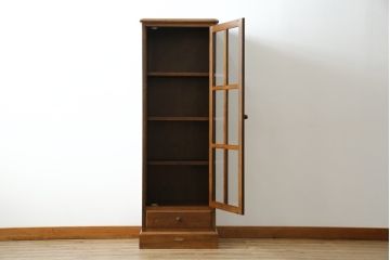 中古　美品!!　カントリーハウス　Brugge(ブルージュ)　シンプルなデザインで取り入れやすいブックケース(本箱、本棚、書棚、収納棚、戸棚、キャビネット、飾り棚)(R-081626)