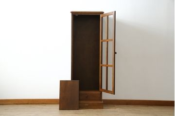 中古　美品!!　カントリーハウス　Brugge(ブルージュ)　シンプルなデザインで取り入れやすいブックケース(本箱、本棚、書棚、収納棚、戸棚、キャビネット、飾り棚)(R-081626)