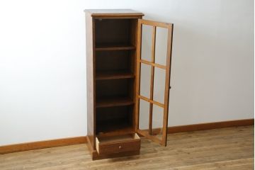 中古　美品!!　カントリーハウス　Brugge(ブルージュ)　シンプルなデザインで取り入れやすいブックケース(本箱、本棚、書棚、収納棚、戸棚、キャビネット、飾り棚)(R-081626)