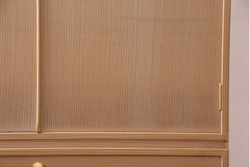 中古　国産　広島・府中家具　衣装盆付き　収納力抜群!上品な佇まいが魅力の総桐箪笥・上段(並厚、和タンス、衣装箪笥、着物箪笥、サイドキャビネット)(R-081638)