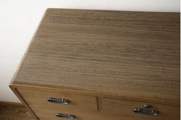中古　堀 正和作　凛とした佇まいが魅力的な加茂総桐箪笥・上段(胴厚、四方丸、桐たんす、衣装箪笥、和タンス、引き出し、整理タンス、チェスト、サイドチェスト)(R-081650)
