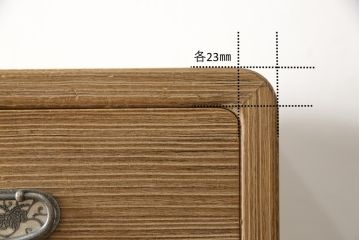 中古　堀 正和作　凛とした佇まいが魅力的な加茂総桐箪笥・上段(胴厚、四方丸、桐たんす、衣装箪笥、和タンス、引き出し、整理タンス、チェスト、サイドチェスト)(R-081650)