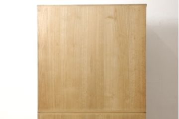 中古　伝統工芸士　頓所芳男作　凛とした佇まいが魅力の加茂総桐箪笥・上段(胴丸、桐たんす、着物箪笥、和タンス、引き出し、衣装箪笥)(R-081655)