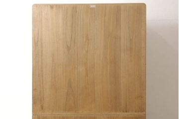 中古　五三桐紋入り　凛とした佇まいが魅力の加茂総桐箪笥・上段(胴厚、総桐たんす、着物箪笥、衣装箪笥、和タンス)(R-081657)