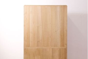 中古　伝統工芸品　頓所芳男作　衣装盆付き　牡丹の前飾りが素敵な重ね加茂総桐箪笥・上段(胴厚、総桐たんす、着物箪笥、衣装箪笥、和タンス、サイドキャビネット)(R-081661)