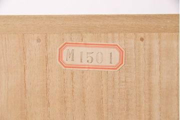 中古　伝統工芸品　頓所芳男作　衣装盆付き　牡丹の前飾りが素敵な重ね加茂総桐箪笥・上段(胴厚、総桐たんす、着物箪笥、衣装箪笥、和タンス、サイドキャビネット)(R-081661)