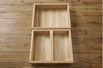 中古　高島屋　伝統工芸士　椿春雄作　凛とした佇まいが魅力の加茂総桐箪笥・上段(胴丸、総桐たんす、着物箪笥、和タンス、衣装箪笥)(R-081668)