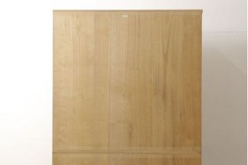 中古　高島屋　伝統工芸士　椿春雄作　凛とした佇まいが魅力の加茂総桐箪笥・上段(胴丸、総桐たんす、着物箪笥、和タンス、衣装箪笥)(R-081668)