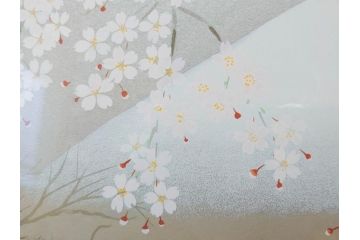1997年　中島千波　「華三彩　櫻花の不二」　215/300　サイン入り　春爛漫の息吹を感じるシルクスクリーン(桜、風景、版画、エディション入り、額装、外箱付)(R-081670)