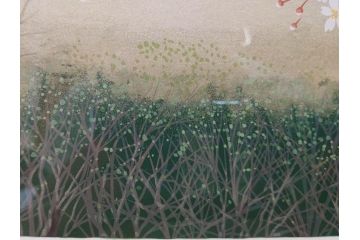 1997年　中島千波　「華三彩　櫻花の不二」　215/300　サイン入り　春爛漫の息吹を感じるシルクスクリーン(桜、風景、版画、エディション入り、額装、外箱付)(R-081670)
