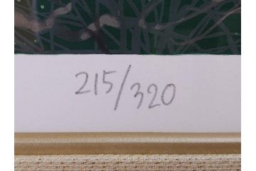 1997年　中島千波　「華三彩　櫻花の不二」　215/300　サイン入り　春爛漫の息吹を感じるシルクスクリーン(桜、風景、版画、エディション入り、額装、外箱付)(R-081670)